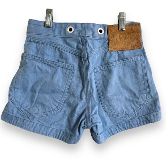 Rag & Bone Womens Shorts Sz 23 Slim Fit High Rise Powder Blue Cotton - Picture 4 of 10